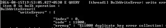 MongoDB duplicate key error
