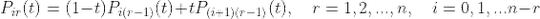 P_{ir}(t) = (1-t)P_{i(r-1)}(t)+tP_{(i+1)(r-1)}(t), \quad r = 1,2,...,n, \quad i = 0, 1,...n-r