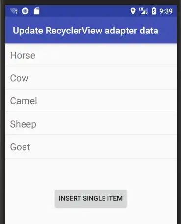 Insert single item