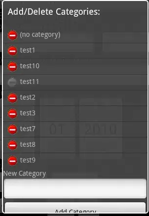 screenshot database table result