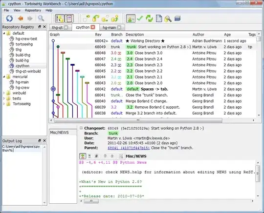 Git GUI tag list