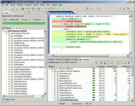 screenshot of results in VisualVM