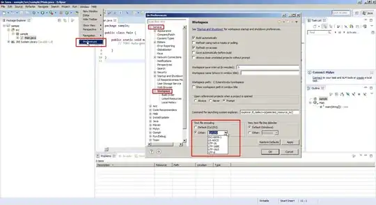 Change workspace encoding
