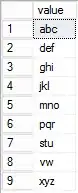 resultof splitstring