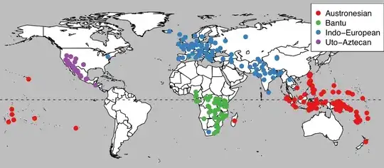 Map of the world, -180° to 180° longitude
