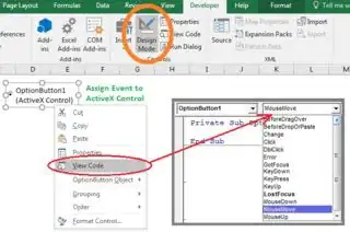 activeX events