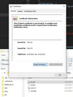 Install Certificate